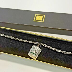 GM Truck & Bus 20 Year Employee Service Award Bracelet 1/10 10K GF 3 Emerald